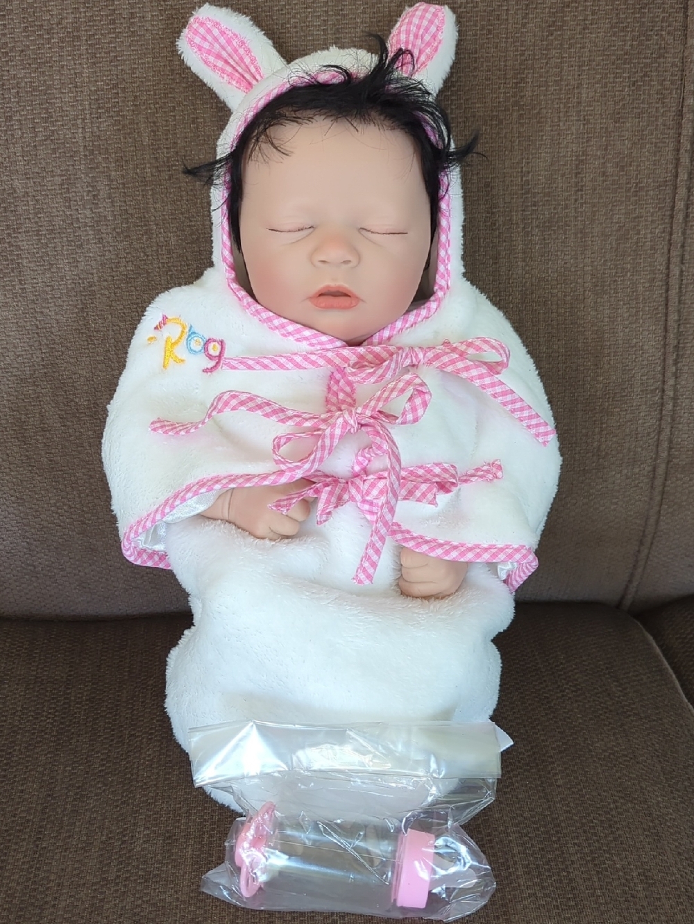 Reborn Sleeping Black Hair Sleeping Baby Doll
